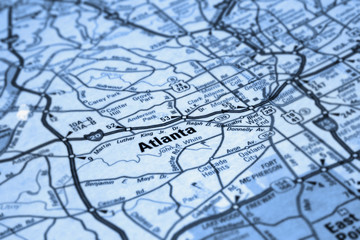 Fototapeta na wymiar mapy Atlanta