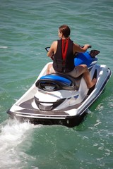 Obraz premium woman on a jet ski