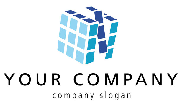 logo mit w&uuml;rfel