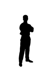 silhouette of a businessman