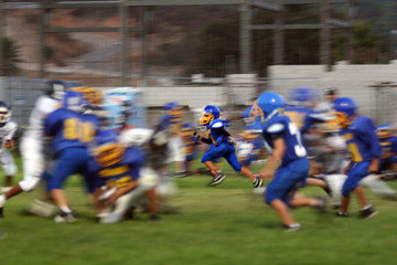 football players in motion