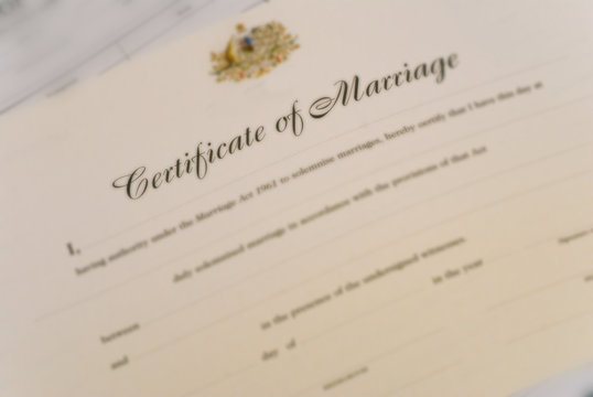 certificate of marriage
