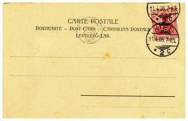 vintage empty card from 1905