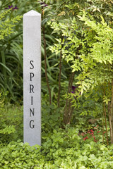 spring garden sign