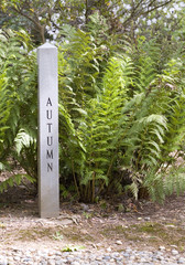 autumn garden sign