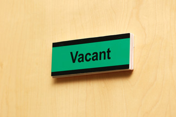 Obraz premium meeting room wooden door with label 