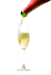 champagne being poured