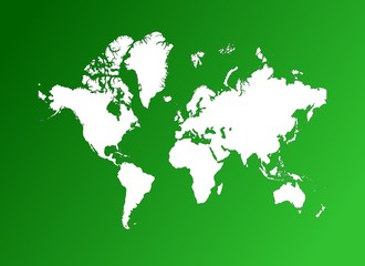 map of the world on green gradient background