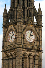 Fototapeta na wymiar town hall clock close up