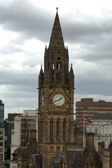 Fototapeta na wymiar manchester town hall clock
