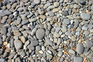 gray stones on a beach.