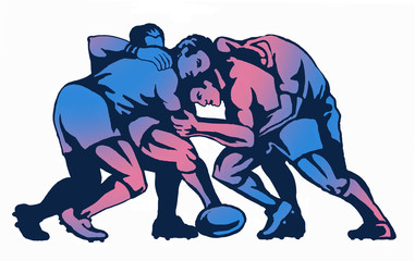 rugby maul blue gradient