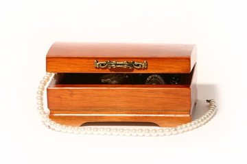 casket with a beads
