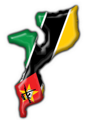 bottone cartina mozambique button map flag