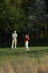 Obraz premium couple golfing