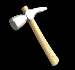 martello di ferro manico legno - metal hammer wood