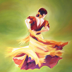 flamenco dancer - obrazy, fototapety, plakaty