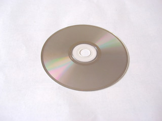 one cd on white paper