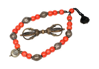  Antique Tibetan necklace and Vajra 