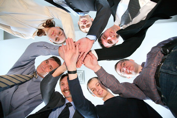 friends circle with hands 2