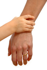 Fototapeta premium young and old hands