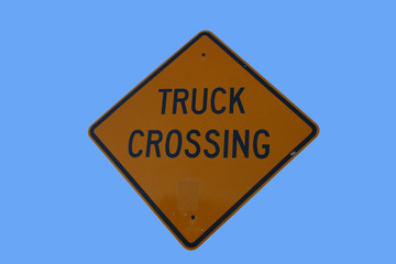 warning trucks crossing