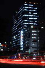 Naklejka premium big city night