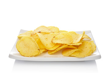 potato chips on a dish
