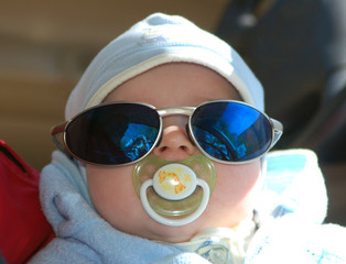 baby in sun glasses
