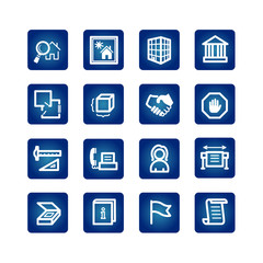 building and architecture icon set
