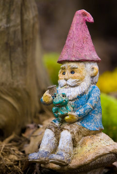 sitting garden gnome