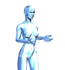 Obraz premium statue de glace d'une femme nue