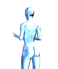 statue de glace d'une femme nue