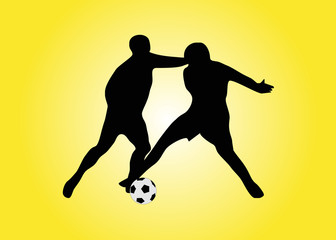Fototapeta na wymiar two soccers players