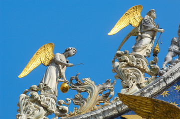 detail of bassilica in venice