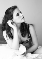 Fototapeta premium pretty girl in bed
