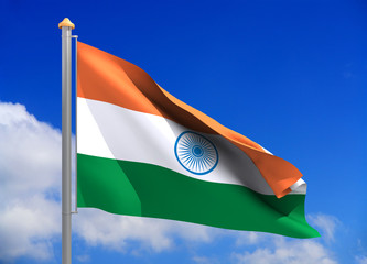 india flag (include clipping path)