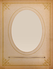 blank old-fashioned portrait frame