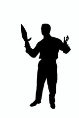 silhouette of a businessman