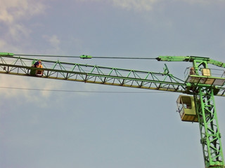 worker on the crane