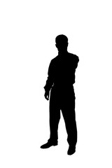 Silhouette of a businessman