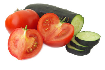 cucumber and tomato
