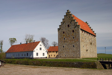Fototapeta na wymiar medieval castle not far from simrishamn, southern