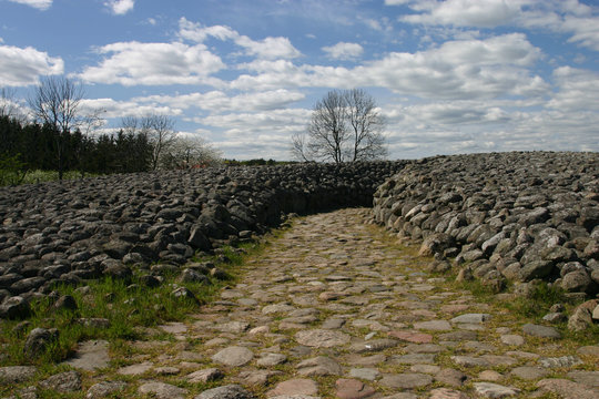 bronze age grave builded by prehistoric man, kivik