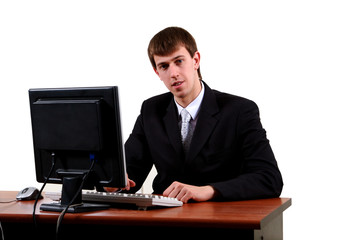 man in office