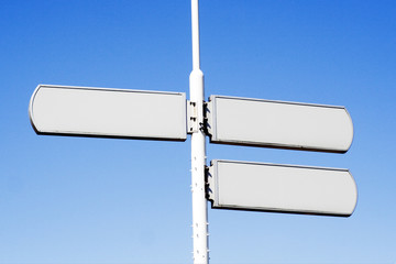 blank direction signs