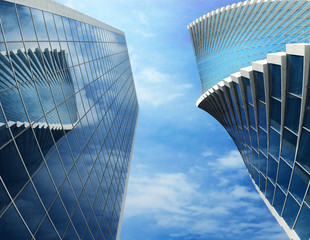 two business buildings - Powered by Adobe