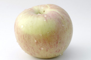 fuji apple on the white