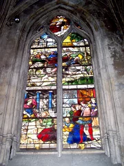 Selbstklebende Fototapeten vitraux dans une église en yvelines © Tatiana GENICQ