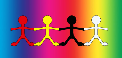 le quattro razze umane © Silvia Ottaviano